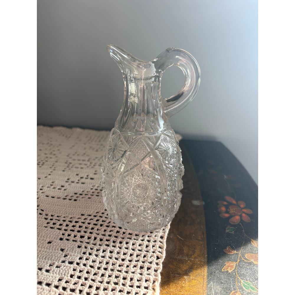 Vintage Imperial Glass Co Daisy and Button cruet